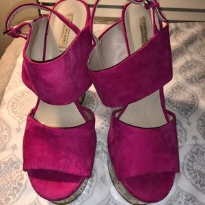 Zara Pink Suede Heels